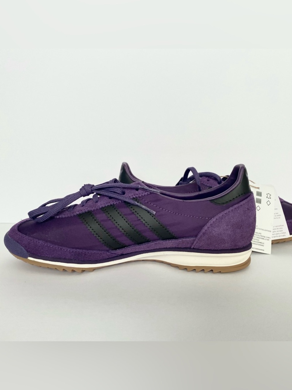 adidas SL 72 OG Aurora Plum / Core Black / Gum Women’s Sneakers Sz 6 - Picture 4 of 10